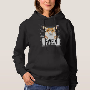 Pembroke Welsh Corgi Mugshot Guilty Dog Hoodie