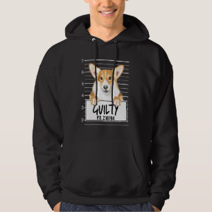 Pembroke Welsh Corgi Mugshot Guilty Dog Hoodie