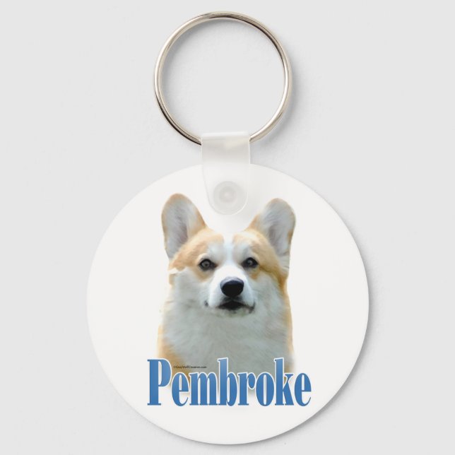 Pembroke Welsh Corgi Name Keychain (Front)