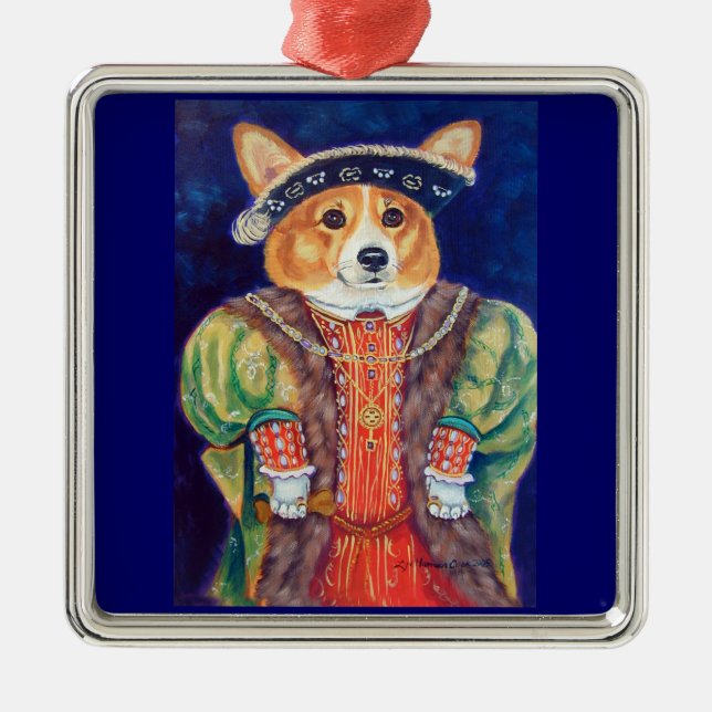 Pembroke Welsh Corgi Ornament Square Premium (Front)