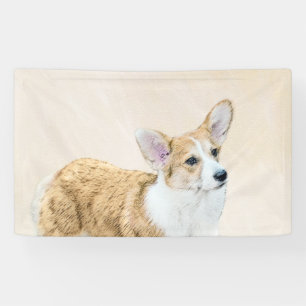 Pembroke Welsh Corgi Painting - Original Dog Art Banner