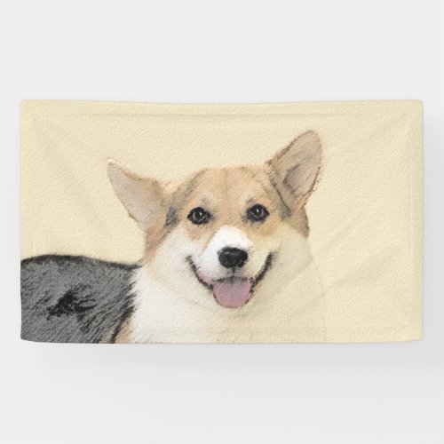 Pembroke Welsh Corgi Painting _ Original Dog Art Banner