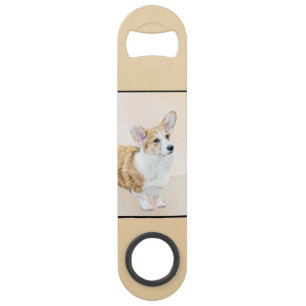 Pembroke Welsh Corgi Painting - Original Dog Art Bar Key