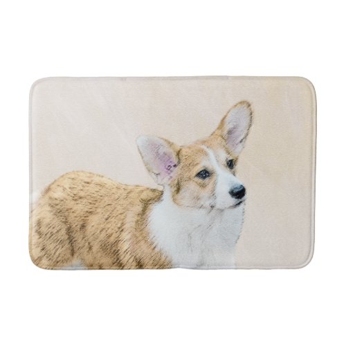 Pembroke Welsh Corgi Painting _ Original Dog Art Bath Mat