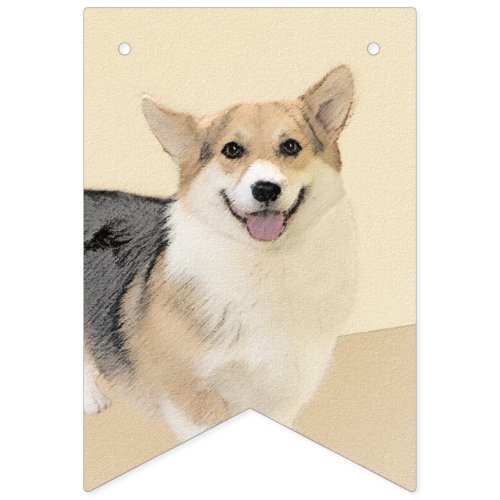 Pembroke Welsh Corgi Painting _ Original Dog Art Bunting Flags