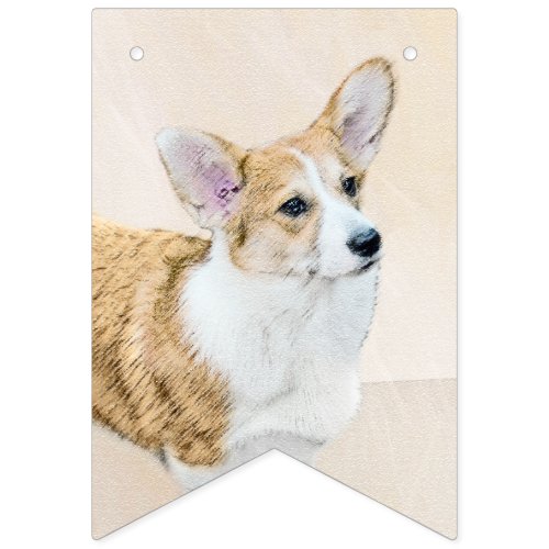 Pembroke Welsh Corgi Painting _ Original Dog Art Bunting Flags