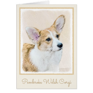 Pembroke Welsh Corgi Painting - Original Dog Art Cards