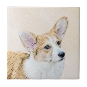 Pembroke Welsh Corgi Painting - Original Dog Art Ceramic Tile