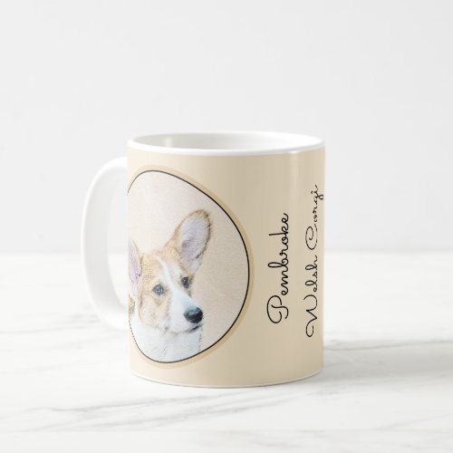 Pembroke Welsh Corgi Painting _ Original Dog Art Coffee Mug