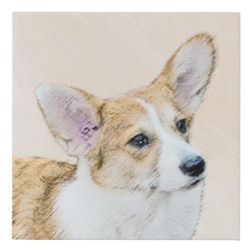 Pembroke Welsh Corgi Painting _ Original Dog Art Faux Canvas Print