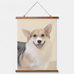 Pembroke Welsh Corgi Painting - Original Dog Art Hanging Tapestry
