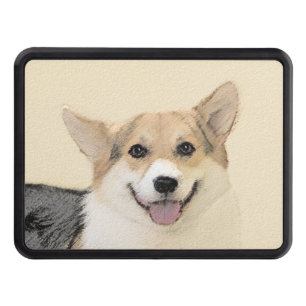 Pembroke Welsh Corgi Painting - Original Dog Art Hitch Cover