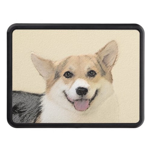 Pembroke Welsh Corgi Painting _ Original Dog Art Hitch Cover