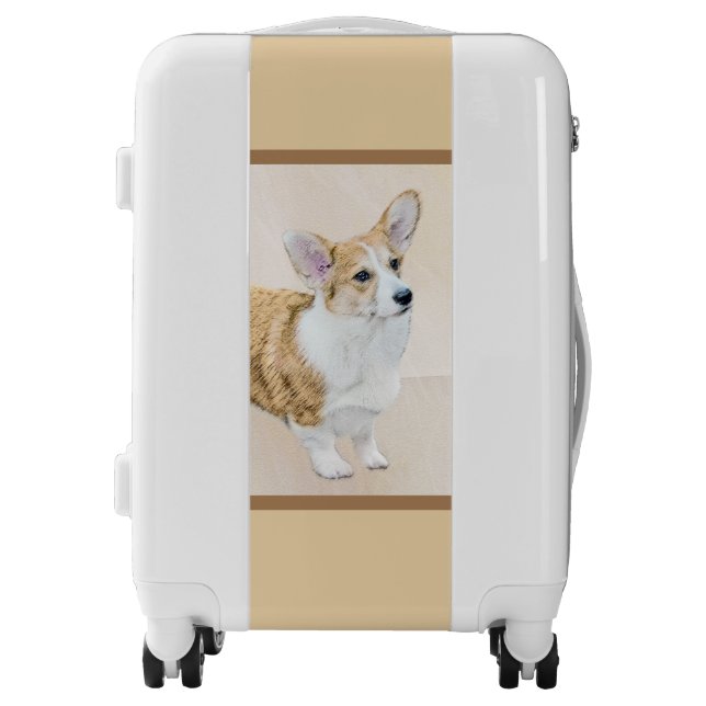Pembroke Welsh Corgi Painting - Original Dog Art L Luggage (Front)