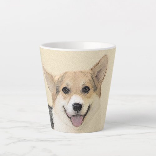 Pembroke Welsh Corgi Painting _ Original Dog Art Latte Mug