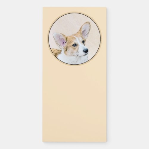 Pembroke Welsh Corgi Painting _ Original Dog Art Magnetic Notepad