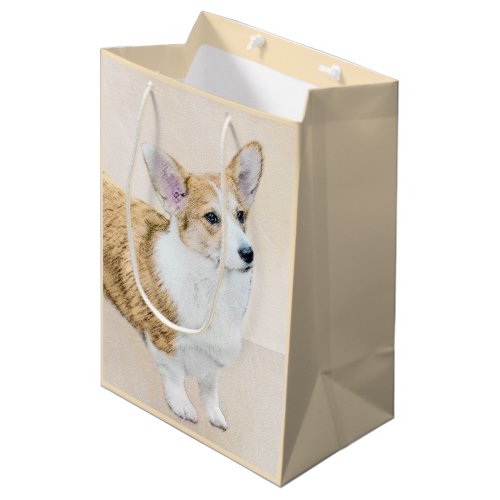 Pembroke Welsh Corgi Painting _ Original Dog Art Medium Gift Bag