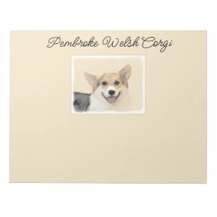 Pembroke Welsh Corgi Painting - Original Dog Art N Notepad
