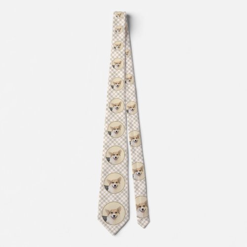 Pembroke Welsh Corgi Painting _ Original Dog Art Neck Tie