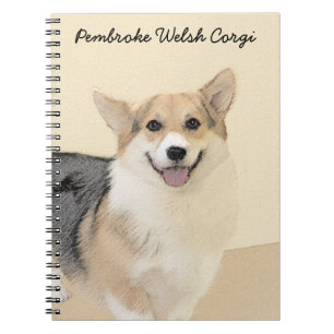 Pembroke Welsh Corgi Painting - Original Dog Art Notebook