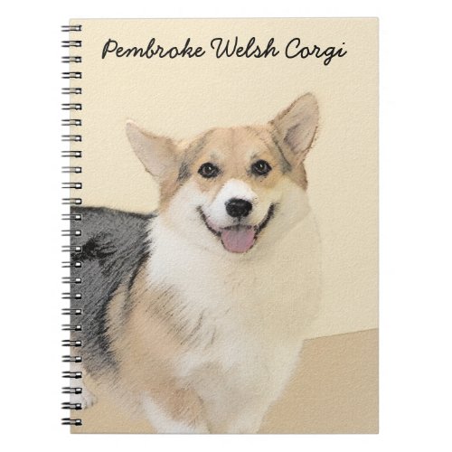 Pembroke Welsh Corgi Painting _ Original Dog Art Notebook