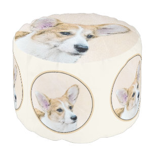 Pembroke Welsh Corgi Painting - Original Dog Art P Pouf