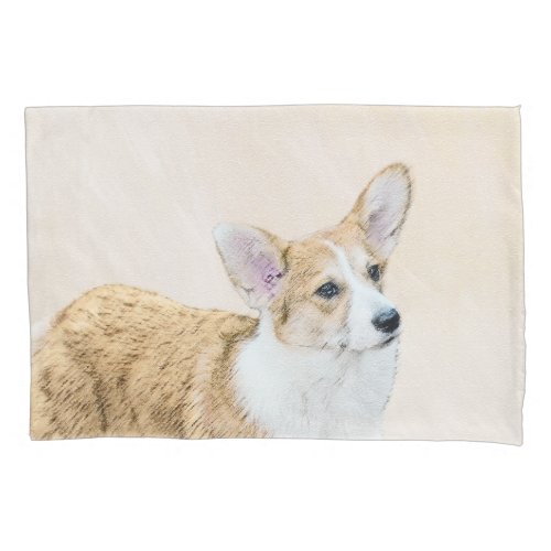 Pembroke Welsh Corgi Painting _ Original Dog Art Pillow Case