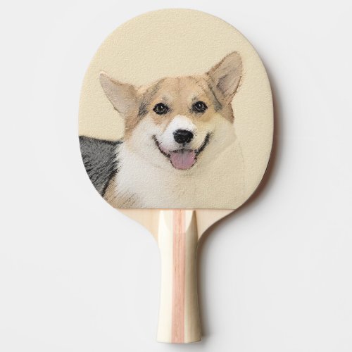 Pembroke Welsh Corgi Painting _ Original Dog Art Ping Pong Paddle