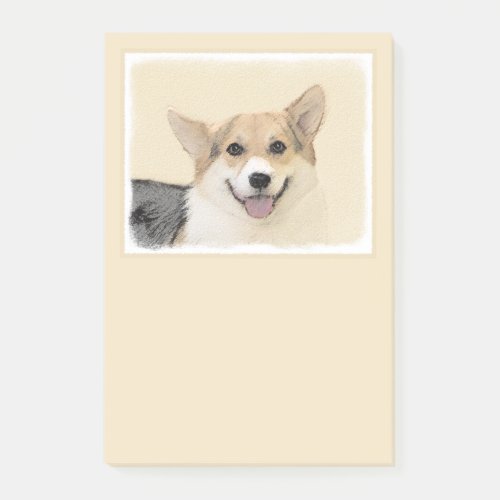 Pembroke Welsh Corgi Painting _ Original Dog Art Post_it Notes