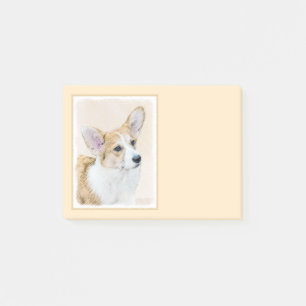 Pembroke Welsh Corgi Painting - Original Dog Art Post-it Notes