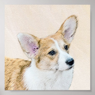 Pembroke Welsh Corgi Painting - Original Dog Art Poster