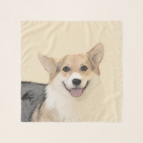 Pembroke Welsh Corgi Painting _ Original Dog Art Scarf