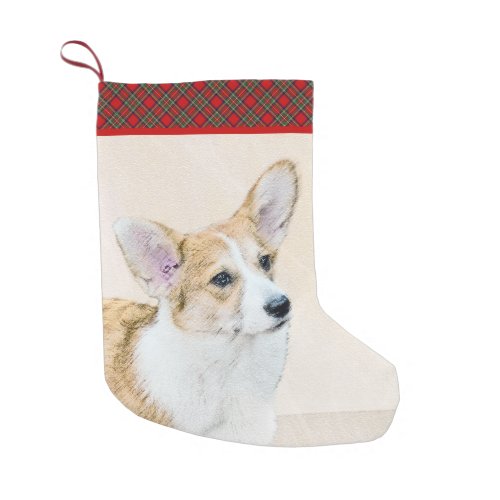 Pembroke Welsh Corgi Painting _ Original Dog Art Small Christmas Stocking