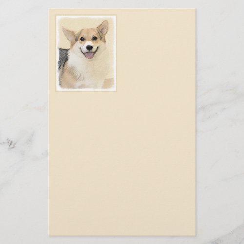 Pembroke Welsh Corgi Painting _ Original Dog Art Stationery