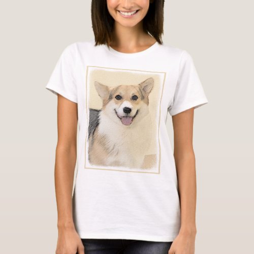 Pembroke Welsh Corgi Painting _ Original Dog Art T_Shirt