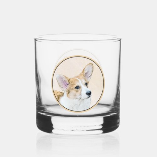 Pembroke Welsh Corgi Painting _ Original Dog Art Whiskey Glass