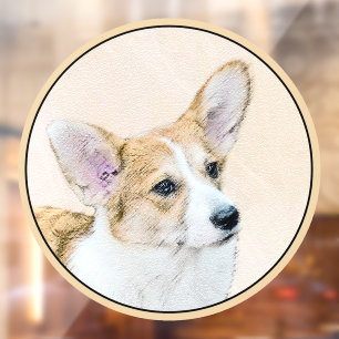 Pembroke Welsh Corgi Painting - Original Dog Art Window Cling