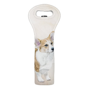 Pembroke Welsh Corgi Painting - Original Dog Art Wine Bag