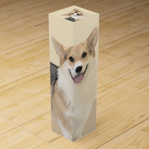 Pembroke Welsh Corgi Painting _ Original Dog Art Wine Box