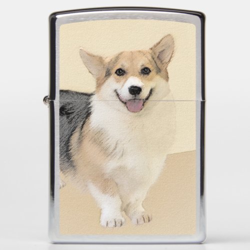 Pembroke Welsh Corgi Painting _ Original Dog Art Zippo Lighter