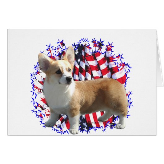 Pembroke Welsh Corgi Patriot Cards (Front Horizontal)