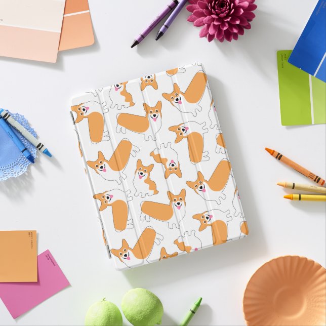 Pembroke Welsh Corgi Pattern iPad Smart Cover (In Situ)