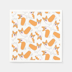 Pembroke Welsh Corgi Pattern Napkins