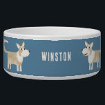 Pembroke Welsh Corgi Personalized Bowl<br><div class="desc">Adorable personalized Pembroke Welsh Corgi design on a teal green background.  Change the name to customize.  Original art by Nic Squirrell.</div>