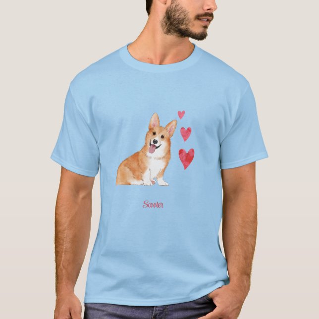 Pembroke Welsh Corgi  Personalized Dog T-Shirt (Front)