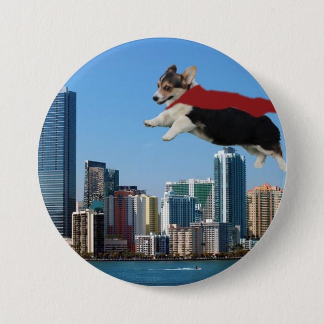 pembroke welsh corgi pinback button (Front)