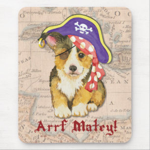 Pembroke Welsh Corgi Pirate Mouse Pad