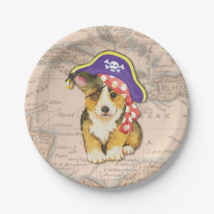 Pembroke Welsh Corgi Pirate Paper Plates