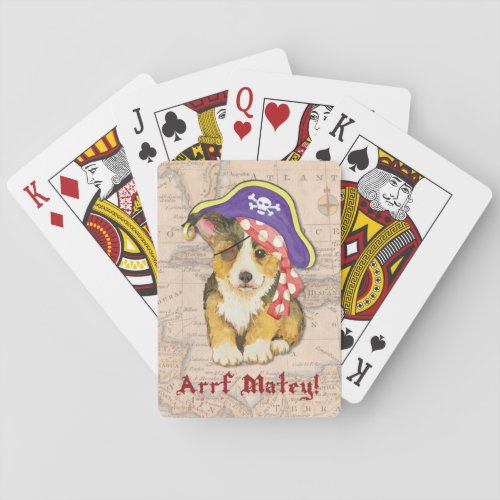 Pembroke Welsh Corgi Pirate Poker Cards