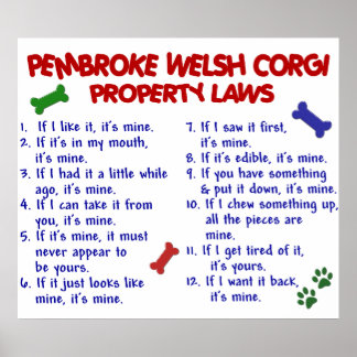PEMBROKE WELSH CORGI PL2 POSTER